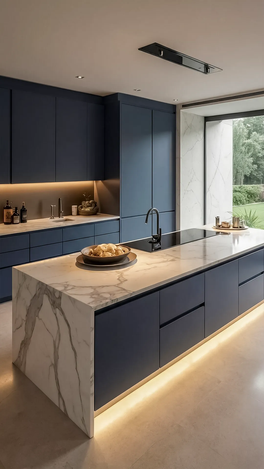 Waterfall countertop installation